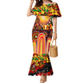 Personalised NAIDOC Week 2025 Dolphins Rugby Mermaid Dress Aboriginal Dot Painting