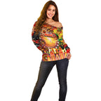 Personalised NAIDOC Week 2025 Dolphins Rugby Off Shoulder Sweater Aboriginal Dot Painting