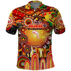 Personalised NAIDOC Week 2025 Dolphins Rugby Polo Shirt Aboriginal Dot Painting