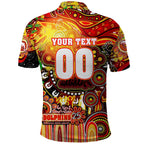 Personalised NAIDOC Week 2025 Dolphins Rugby Polo Shirt Aboriginal Dot Painting