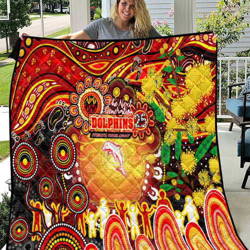 NAIDOC Week 2025 Dolphins Rugby Quilt Aboriginal Dot Painting