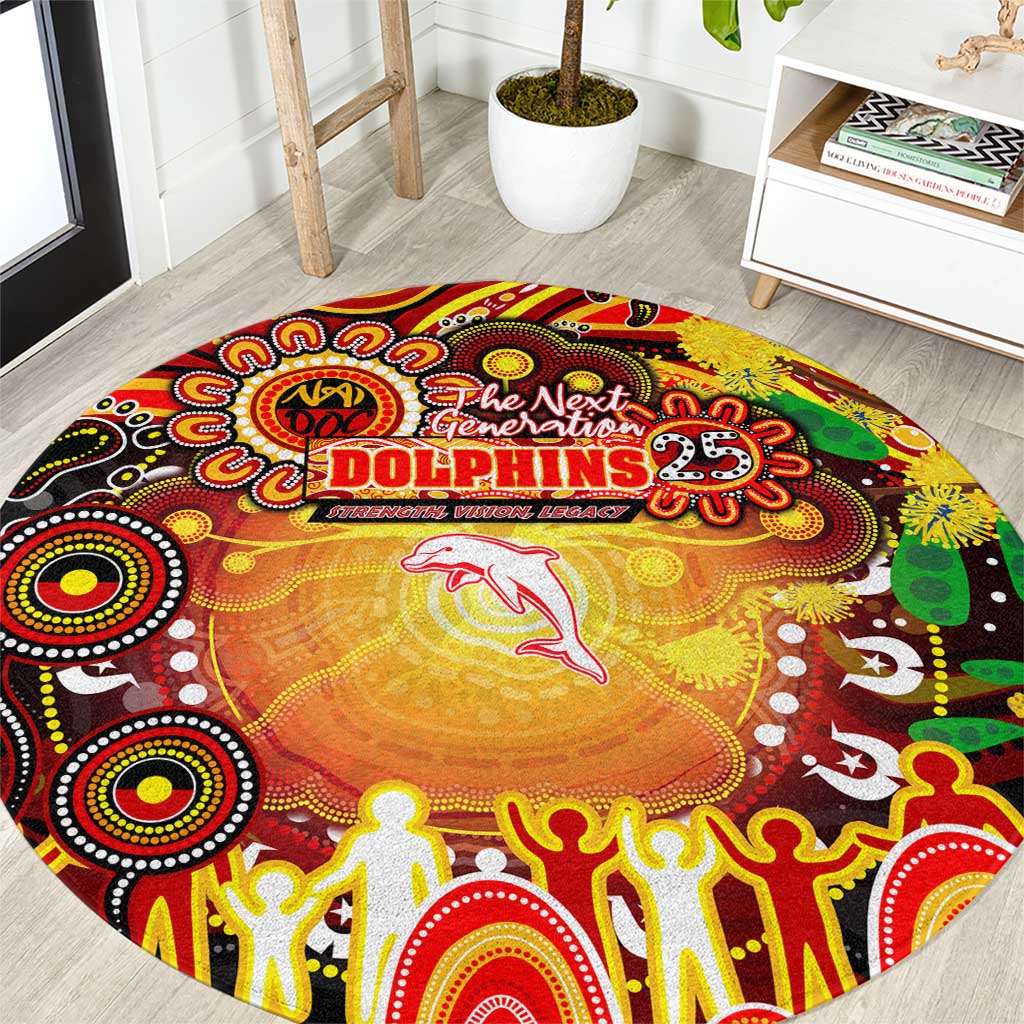 NAIDOC Week 2025 Dolphins Rugby Round Carpet Aboriginal Dot Painting
