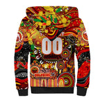 Personalised NAIDOC Week 2025 Dolphins Rugby Sherpa Hoodie Aboriginal Dot Painting