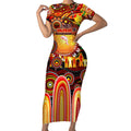 Personalised NAIDOC Week 2025 Dolphins Rugby Short Sleeve Bodycon Dress Aboriginal Dot Painting