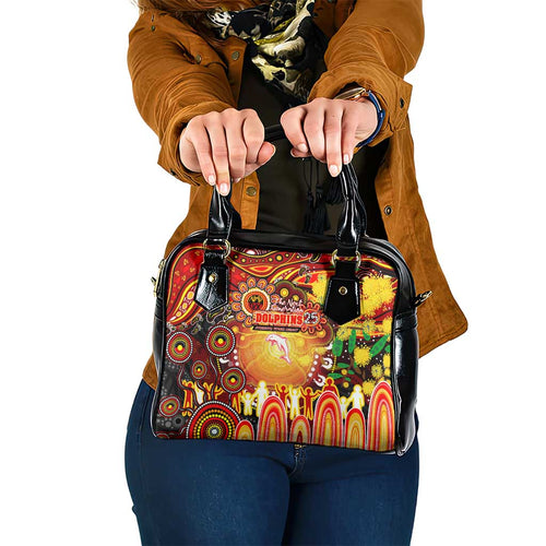 NAIDOC Week 2025 Dolphins Rugby Shoulder Handbag Aboriginal Dot Painting