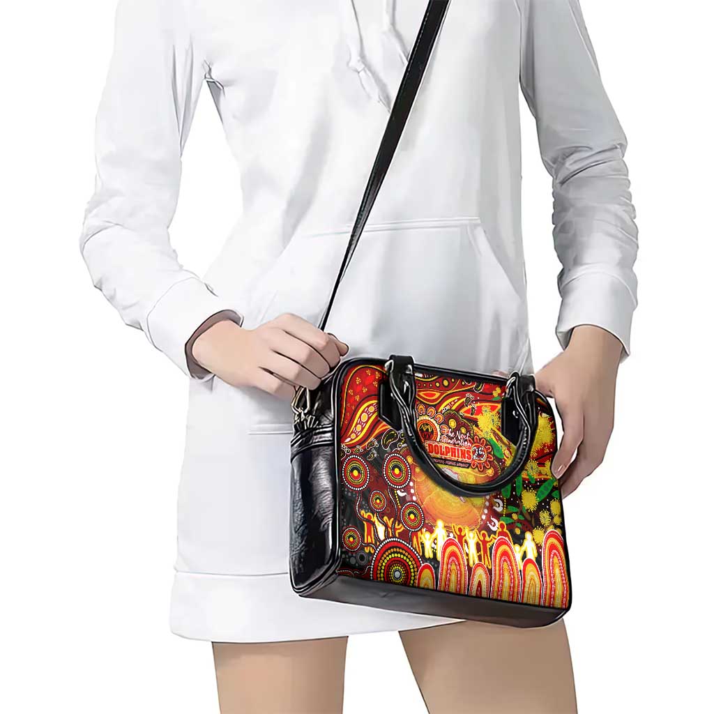 NAIDOC Week 2025 Dolphins Rugby Shoulder Handbag Aboriginal Dot Painting