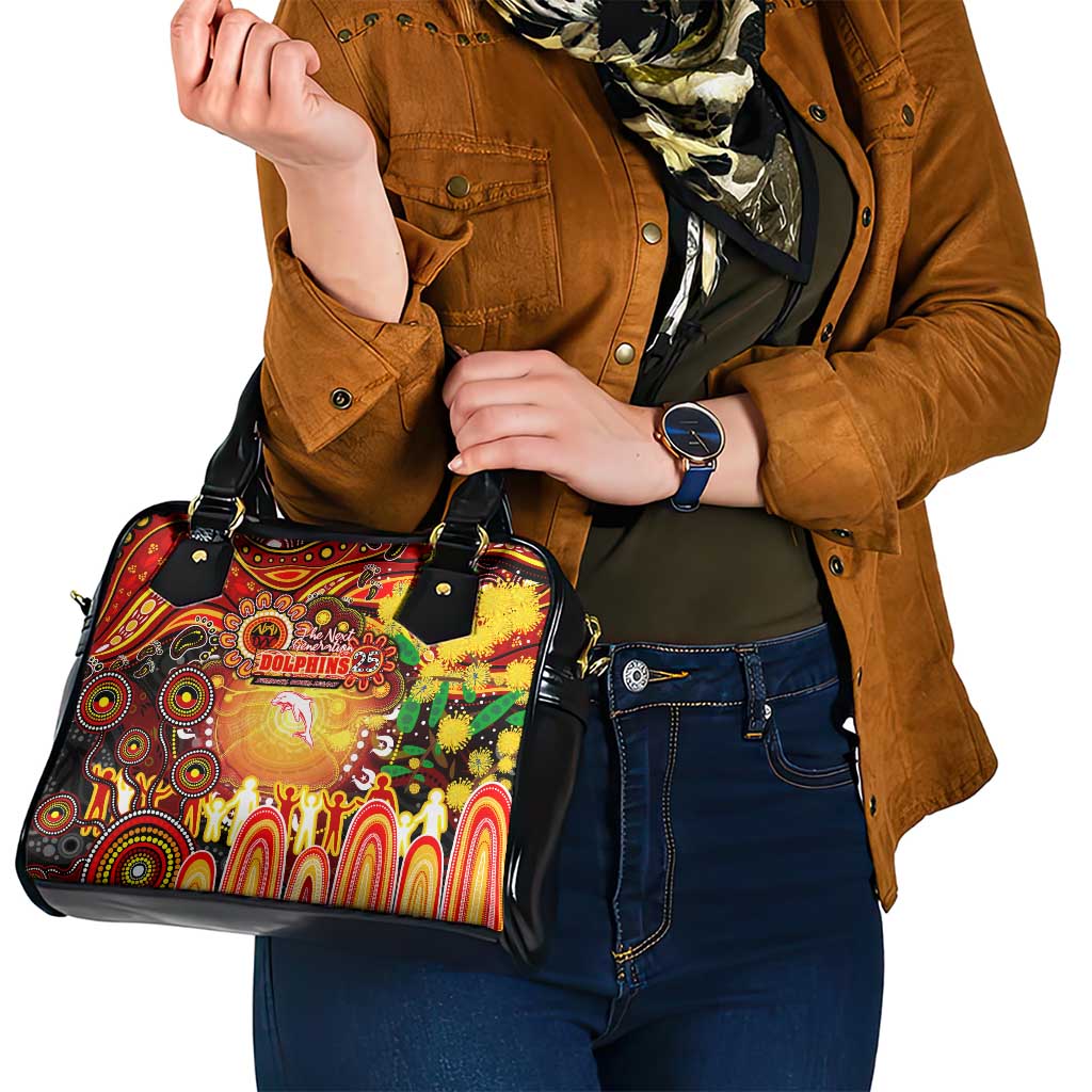 NAIDOC Week 2025 Dolphins Rugby Shoulder Handbag Aboriginal Dot Painting