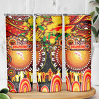 NAIDOC Week 2025 Dolphins Rugby Skinny Tumbler Aboriginal Dot Painting
