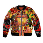 Personalised NAIDOC Week 2025 Dolphins Rugby Sleeve Zip Bomber Jacket Aboriginal Dot Painting