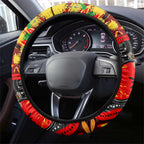 NAIDOC Week 2025 Dolphins Rugby Steering Wheel Cover Aboriginal Dot Painting