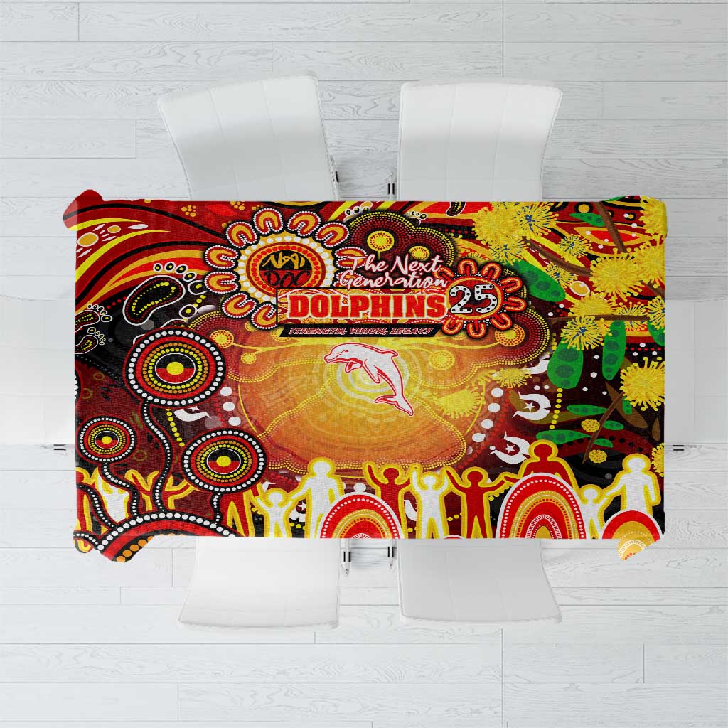 NAIDOC Week 2025 Dolphins Rugby Tablecloth Aboriginal Dot Painting