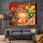 NAIDOC Week 2025 Dolphins Rugby Tapestry Aboriginal Dot Painting