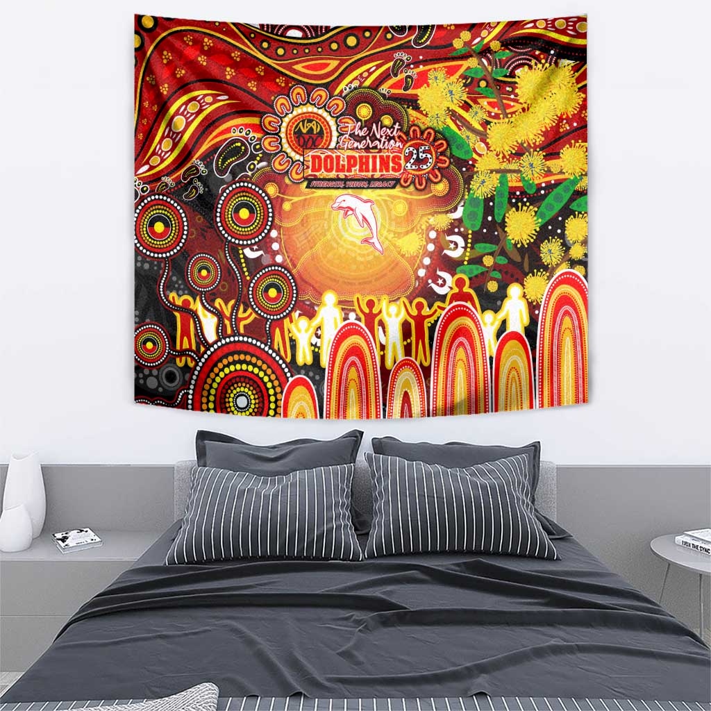 NAIDOC Week 2025 Dolphins Rugby Tapestry Aboriginal Dot Painting