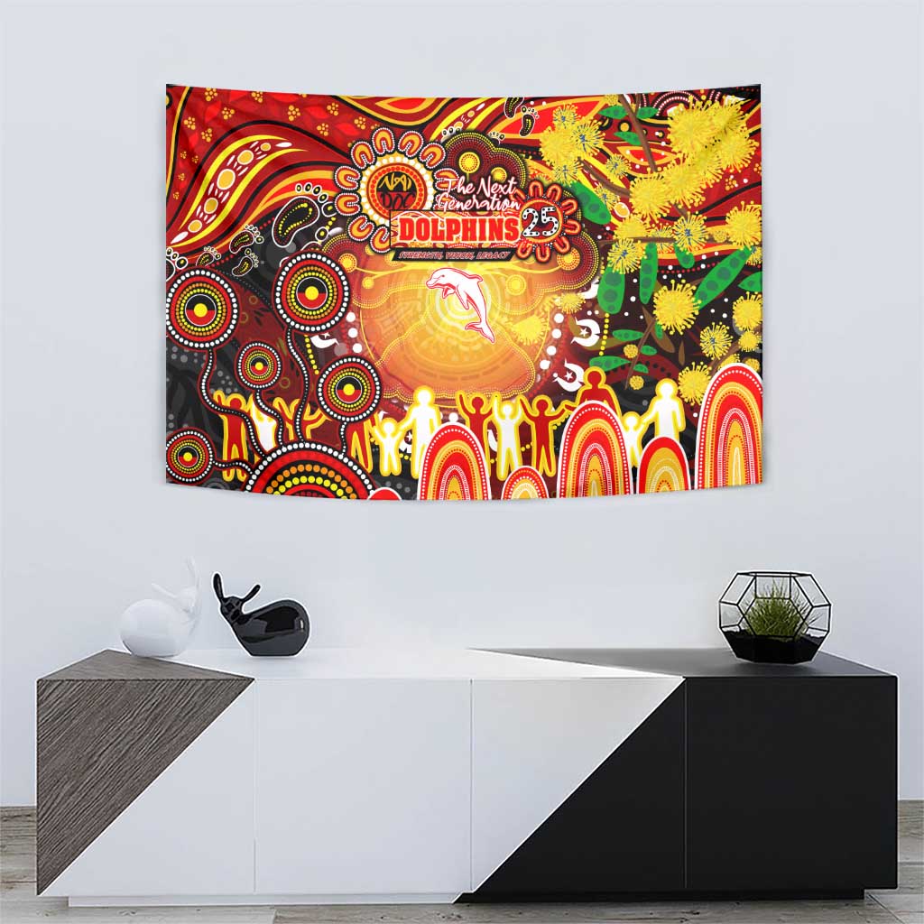 NAIDOC Week 2025 Dolphins Rugby Tapestry Aboriginal Dot Painting
