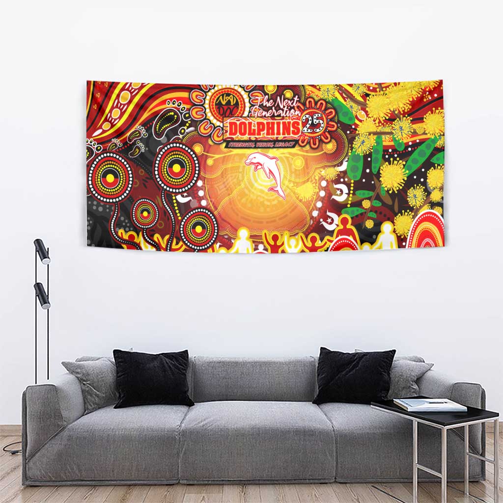 NAIDOC Week 2025 Dolphins Rugby Tapestry Aboriginal Dot Painting