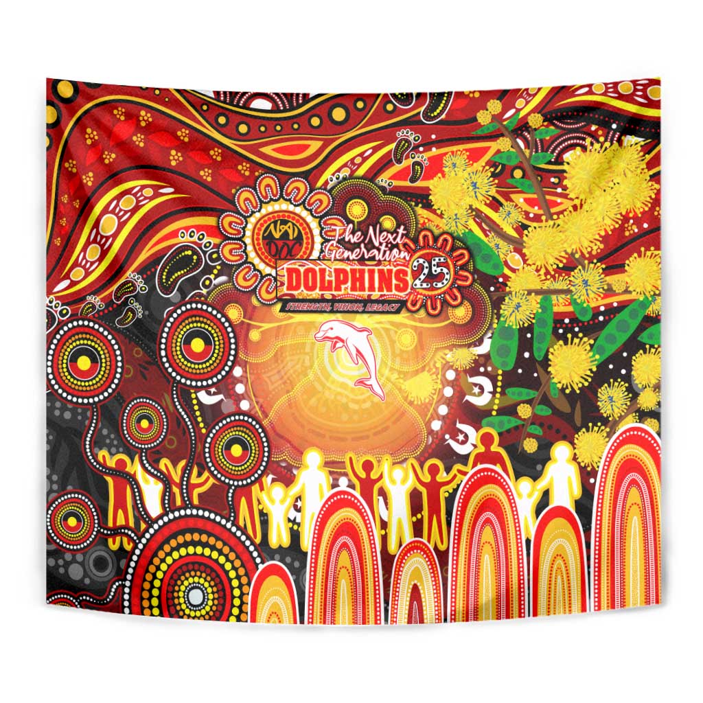 NAIDOC Week 2025 Dolphins Rugby Tapestry Aboriginal Dot Painting