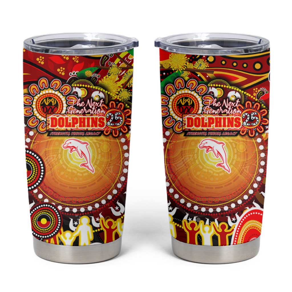 NAIDOC Week 2025 Dolphins Rugby Tumbler Cup Aboriginal Dot Painting