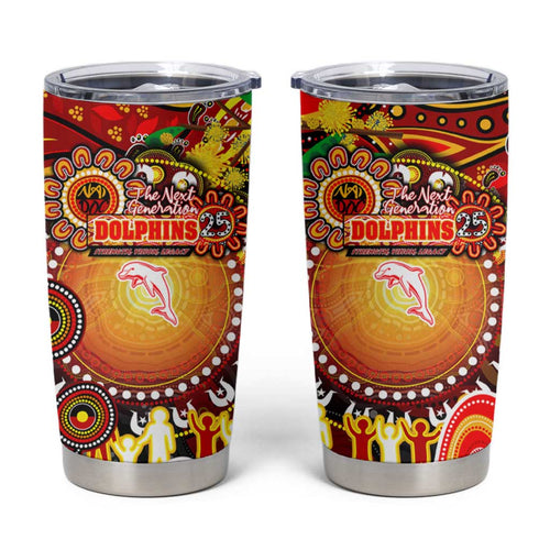 NAIDOC Week 2025 Dolphins Rugby Tumbler Cup Aboriginal Dot Painting