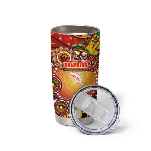 NAIDOC Week 2025 Dolphins Rugby Tumbler Cup Aboriginal Dot Painting