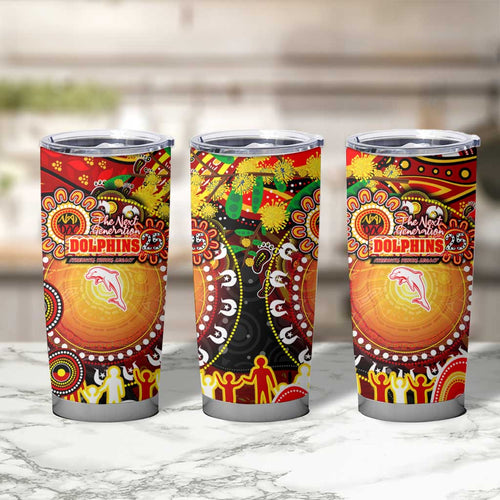 NAIDOC Week 2025 Dolphins Rugby Tumbler Cup Aboriginal Dot Painting