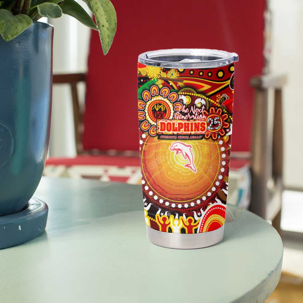 NAIDOC Week 2025 Dolphins Rugby Tumbler Cup Aboriginal Dot Painting
