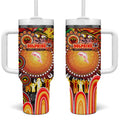 NAIDOC Week 2025 Dolphins Rugby Tumbler With Handle Aboriginal Dot Painting