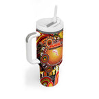 NAIDOC Week 2025 Dolphins Rugby Tumbler With Handle Aboriginal Dot Painting