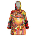 Personalised NAIDOC Week 2025 Dolphins Rugby Wearable Blanket Hoodie Aboriginal Dot Painting