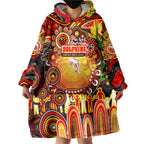 Personalised NAIDOC Week 2025 Dolphins Rugby Wearable Blanket Hoodie Aboriginal Dot Painting