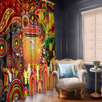 NAIDOC Week 2025 Dolphins Rugby Window Curtain Aboriginal Dot Painting