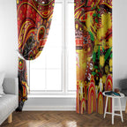 NAIDOC Week 2025 Dolphins Rugby Window Curtain Aboriginal Dot Painting