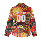 Personalised NAIDOC Week 2025 Dolphins Rugby Women Casual Shirt Aboriginal Dot Painting