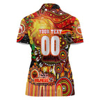 Personalised NAIDOC Week 2025 Dolphins Rugby Women Polo Shirt Aboriginal Dot Painting