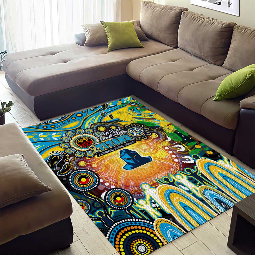 NAIDOC Week 2025 Titans Rugby Area Rug Aboriginal Dot Painting