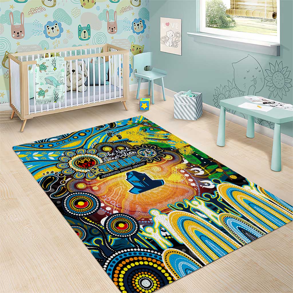 NAIDOC Week 2025 Titans Rugby Area Rug Aboriginal Dot Painting