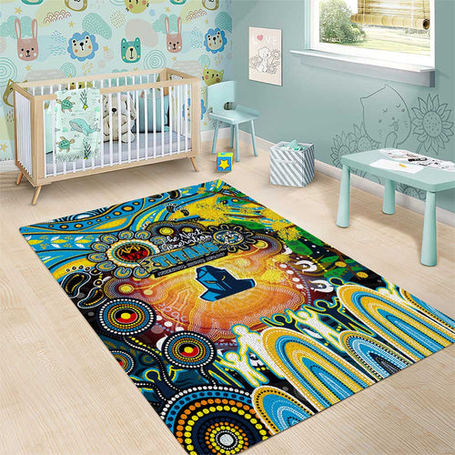 NAIDOC Week 2025 Titans Rugby Area Rug Aboriginal Dot Painting