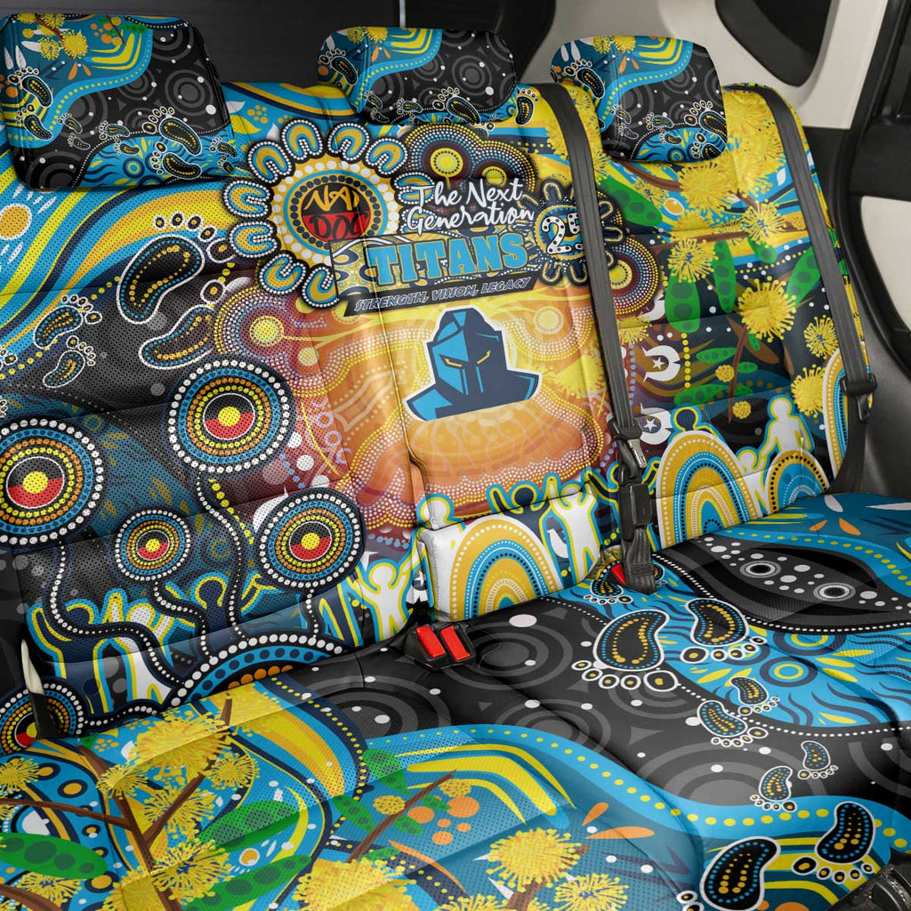NAIDOC Week 2025 Titans Rugby Back Car Seat Cover Aboriginal Dot Painting