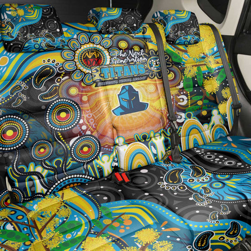 NAIDOC Week 2025 Titans Rugby Back Car Seat Cover Aboriginal Dot Painting