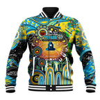 Personalised NAIDOC Week 2025 Titans Rugby Baseball Jacket Aboriginal Dot Painting