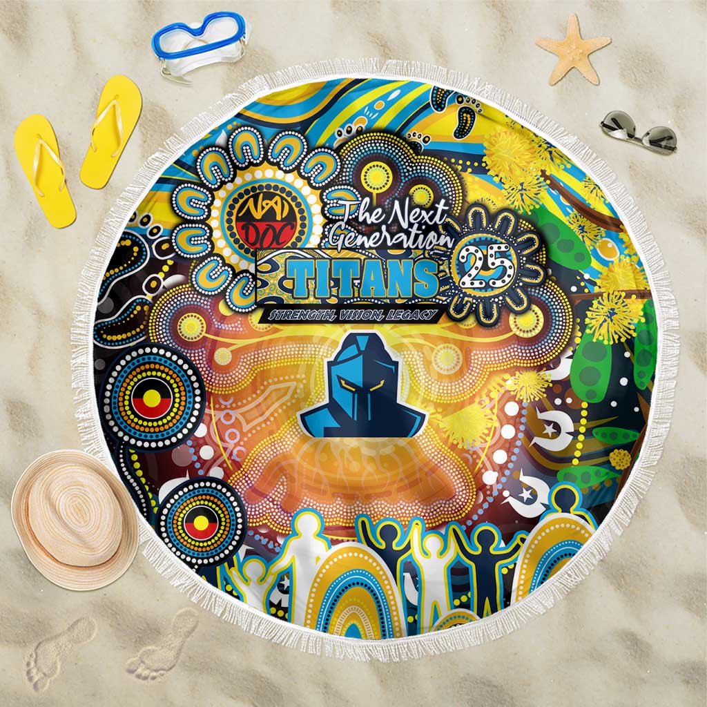 NAIDOC Week 2025 Titans Rugby Beach Blanket Aboriginal Dot Painting