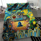 NAIDOC Week 2025 Titans Rugby Bedding Set Aboriginal Dot Painting