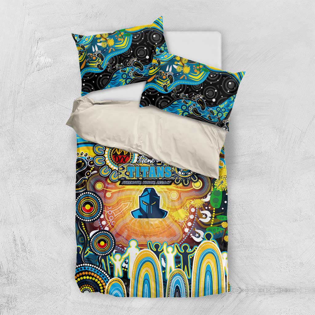 NAIDOC Week 2025 Titans Rugby Bedding Set Aboriginal Dot Painting
