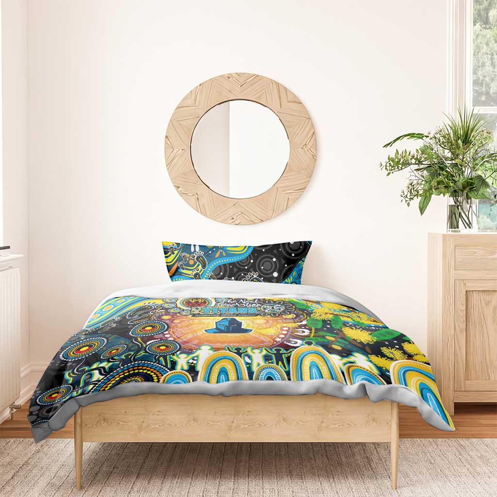 NAIDOC Week 2025 Titans Rugby Bedding Set Aboriginal Dot Painting