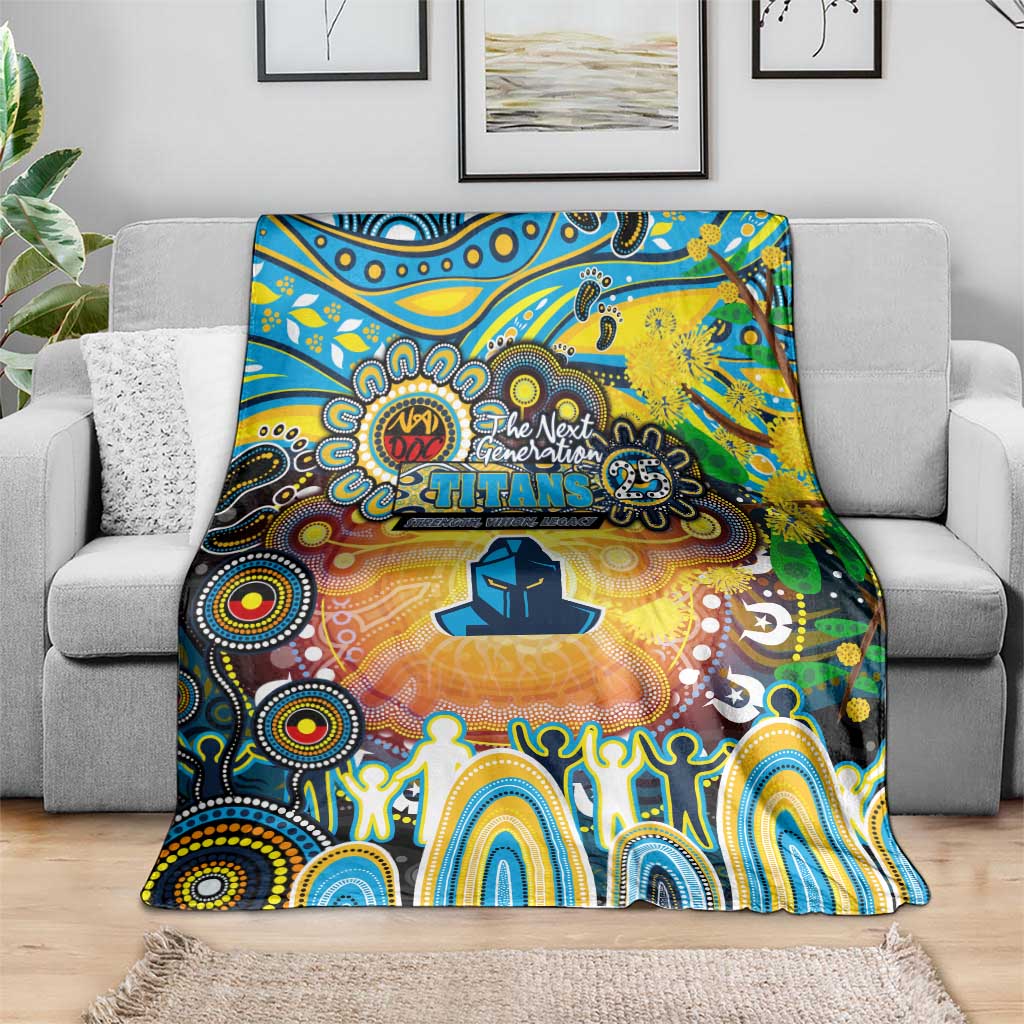 NAIDOC Week 2025 Titans Rugby Blanket Aboriginal Dot Painting