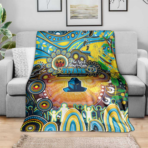 NAIDOC Week 2025 Titans Rugby Blanket Aboriginal Dot Painting