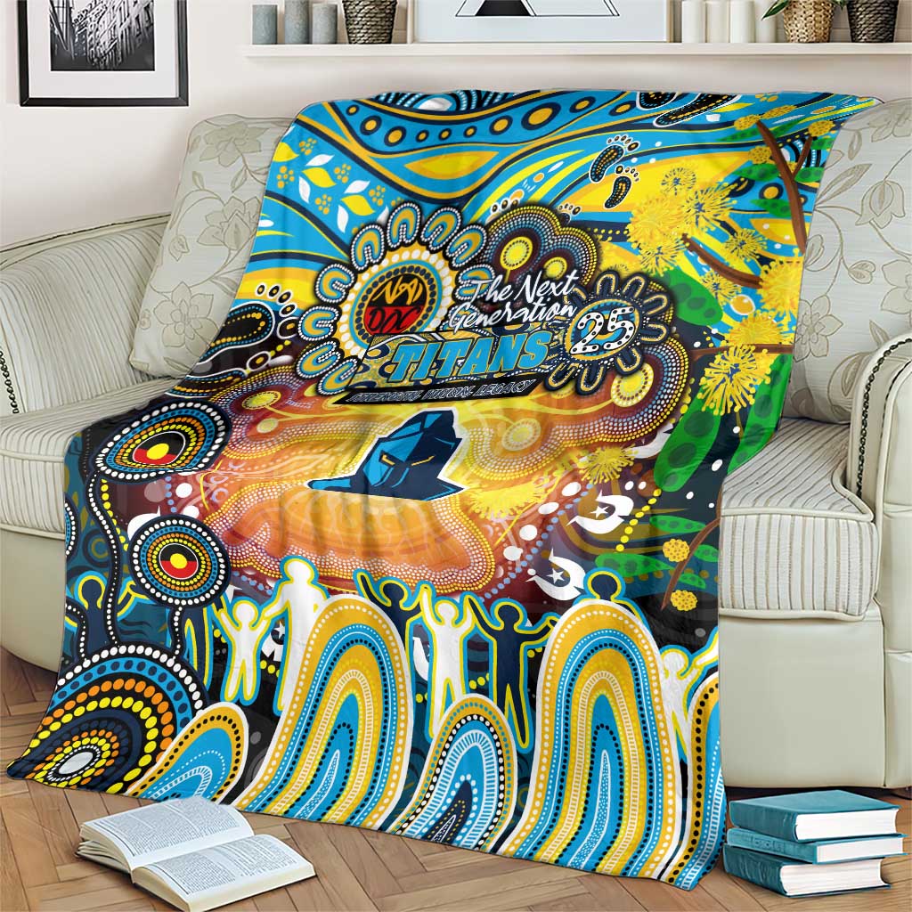 NAIDOC Week 2025 Titans Rugby Blanket Aboriginal Dot Painting