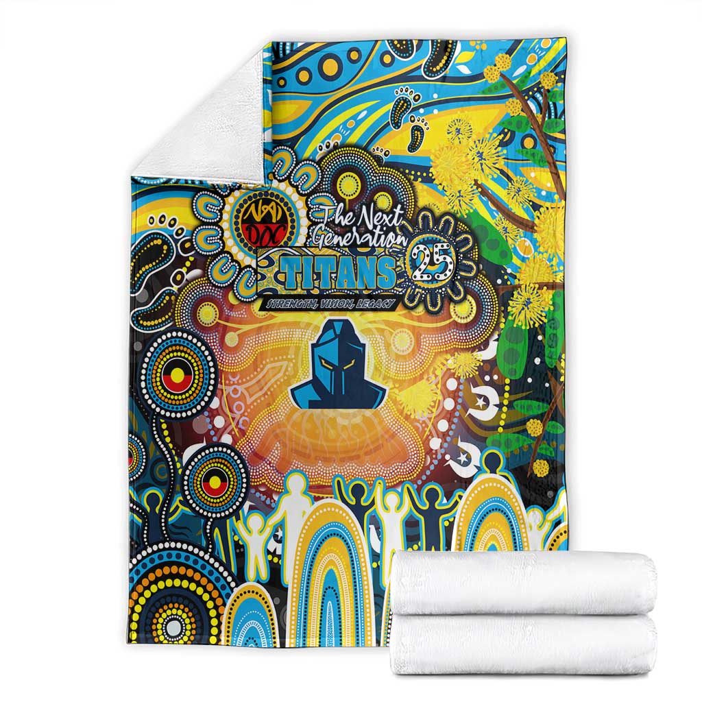 NAIDOC Week 2025 Titans Rugby Blanket Aboriginal Dot Painting