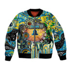 Personalised NAIDOC Week 2025 Titans Rugby Bomber Jacket Aboriginal Dot Painting