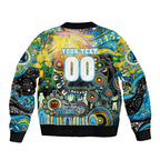 Personalised NAIDOC Week 2025 Titans Rugby Bomber Jacket Aboriginal Dot Painting