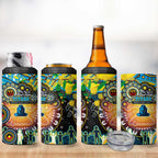NAIDOC Week 2025 Titans Rugby 4 in 1 Can Cooler Tumbler Aboriginal Dot Painting